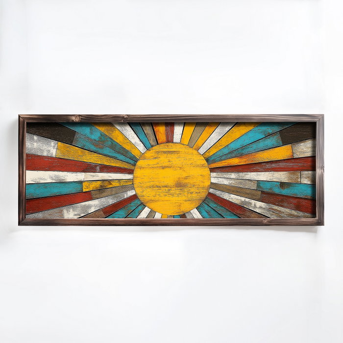 Wallity Pintura Decorativa EMR017 Multicolor en MDF con Marco